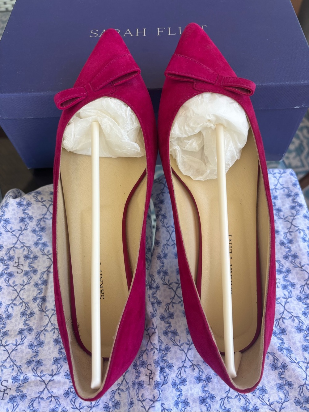 Sarah Flint Natalie in suede Pomegranate size 8